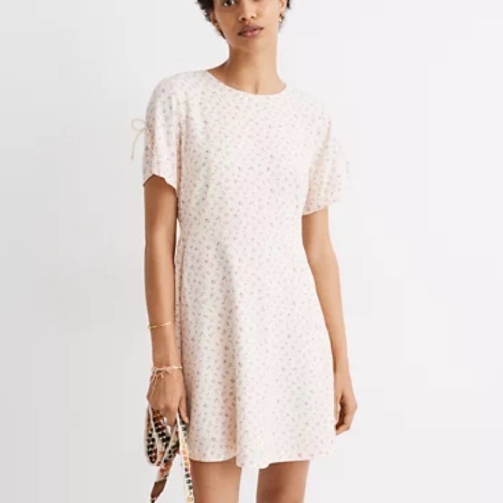 Madewell tie sleeve retro dress in dutch dandelions, size 14